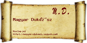 Magyar Dukász névjegykártya