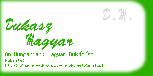 dukasz magyar business card